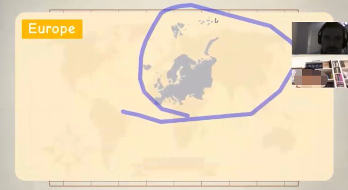 英国小学地理课《Continents》，了解地球上的陆地。