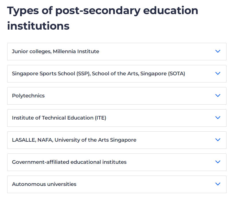 想去新加坡留学，这些院校类型你都了解吗？都有哪些大学？