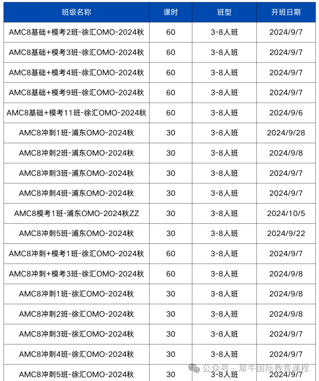 上海AMC8竞赛线下课！AMC8数学竞赛秋季班课表更新中~